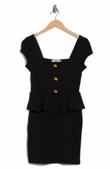 Madden Girl Cap Sleeve Peplum Minidress