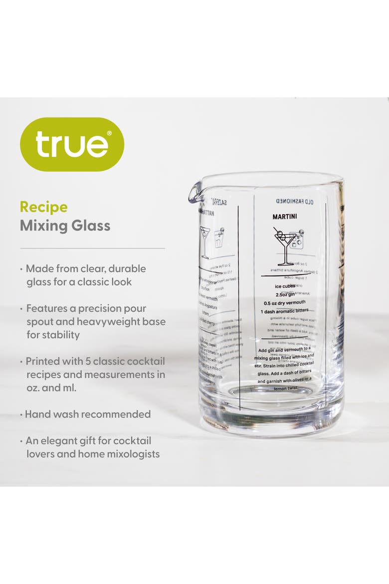 Recipe Mixing Glass, Alternate, color, Clear