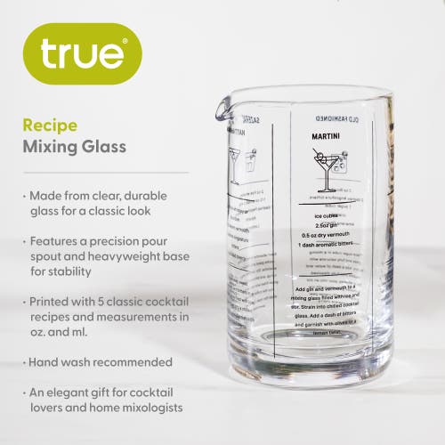 True Recipe Mixing Glass In Transparent