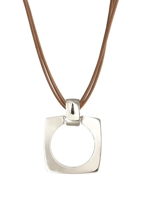 Cxc Aldaba Long Necklace In Metallic