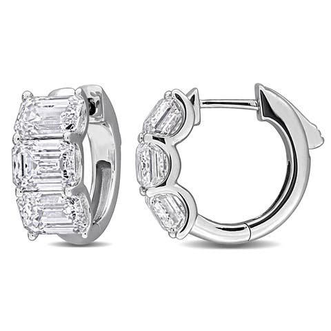 6ct. t.w. Lab-Grown Diamond Hoop Earrings 14k