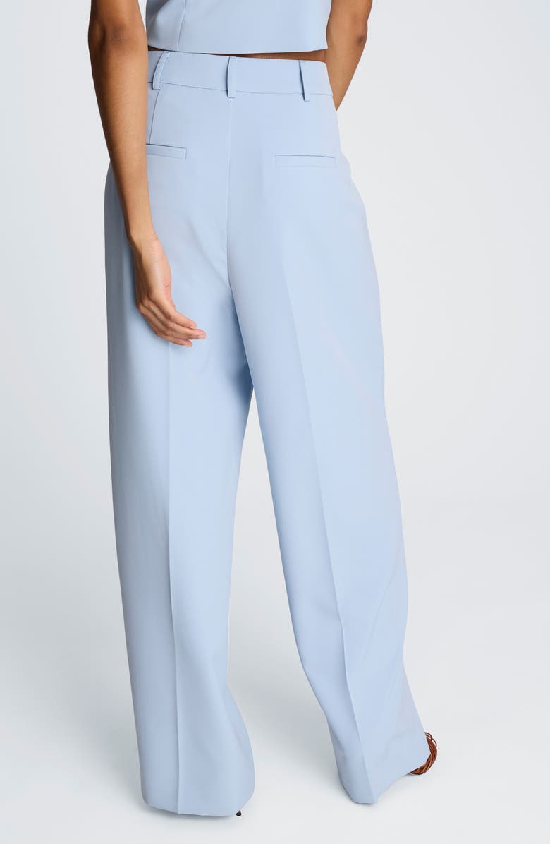 Kenneth Cole High Waist Pintuck Wide Leg Pants, Alternate, color, Blue Dawn