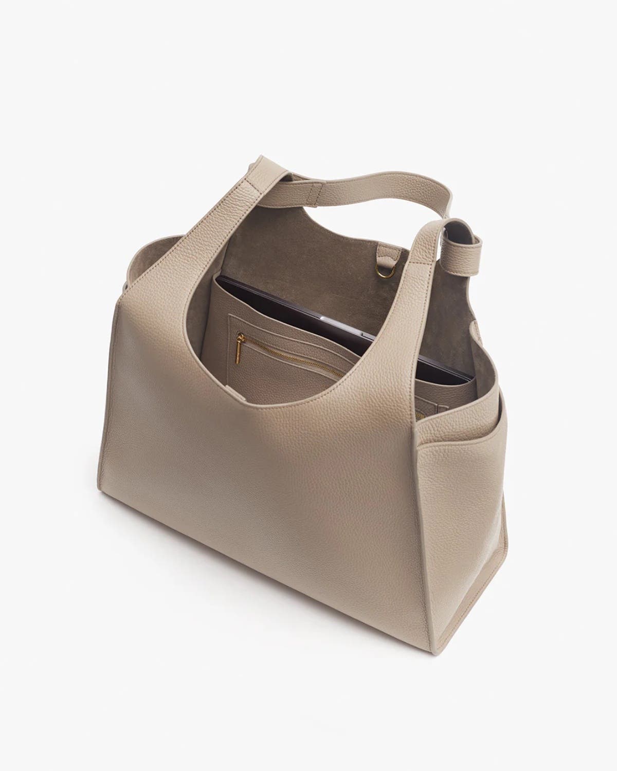 Double Loop Satchel, Alternate, color, Stone