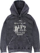 Stranger Things Men's Stranger Things Vintage This Place Sucks UFO Pull Over Hoodie