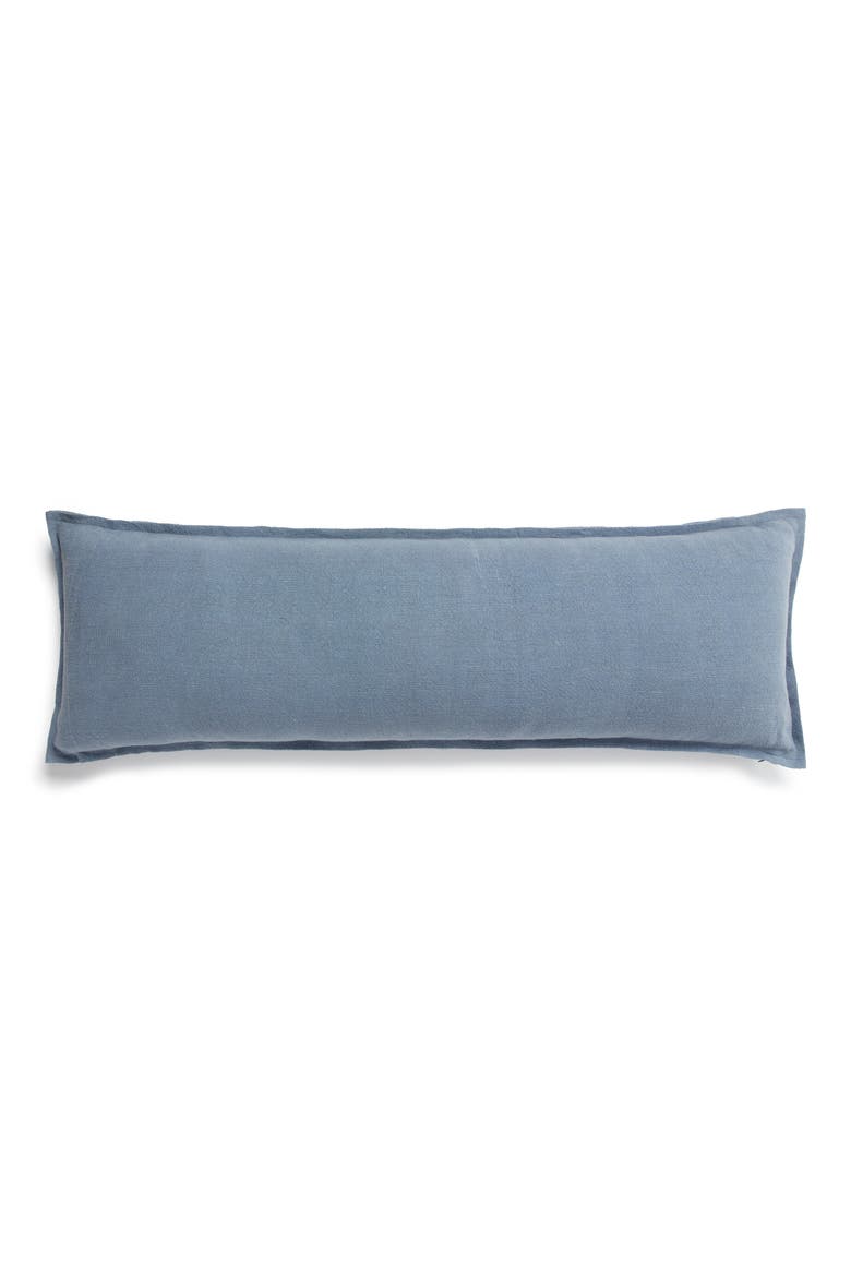 Washed Linen Accent Pillow, Main, color, BLUE CHIP
