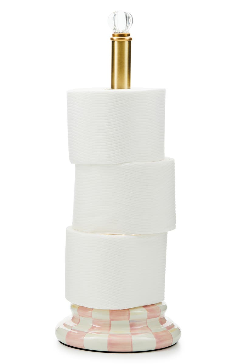 MACKENZIE CHILDS Rosy Check<sup>®</sup> Toilet Tissue Holder, Alternate, color, Rosy