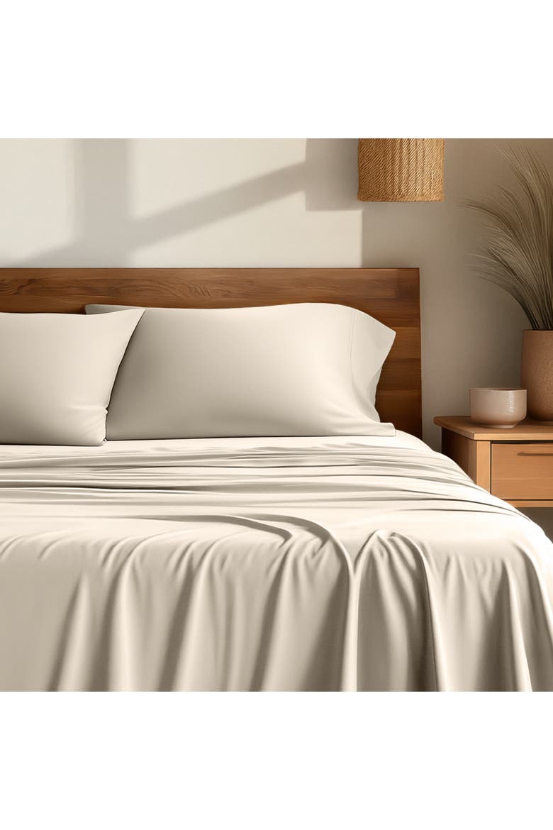 Cooling Rayon Sheet Set - Split Head King, Alternate, color, Sand