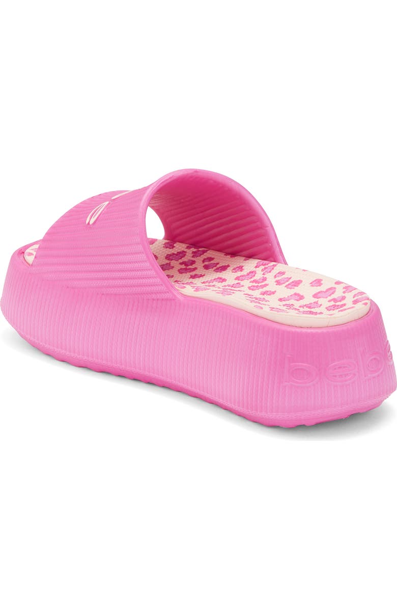 bebe Kids' Logo Accent Platform Slide Sandal, Alternate, color,