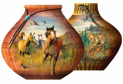 Southwestern Pots 1000 piece Jigsaw Puzzle for Adults Special Shape