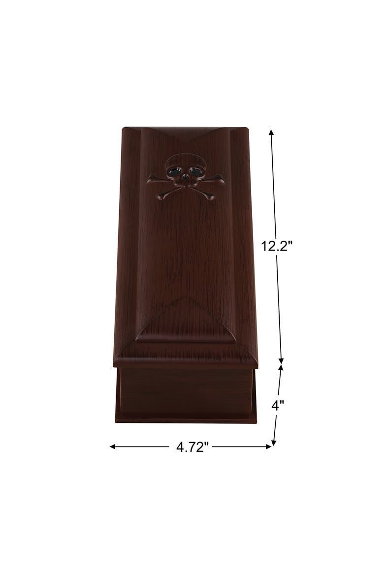 12 in. Animated Skeleton Coffin, Alternate, color, Multicolor
