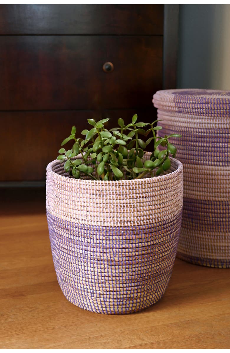 African Modern Bath Bin Basket, Alternate, color, Lavender & Purple