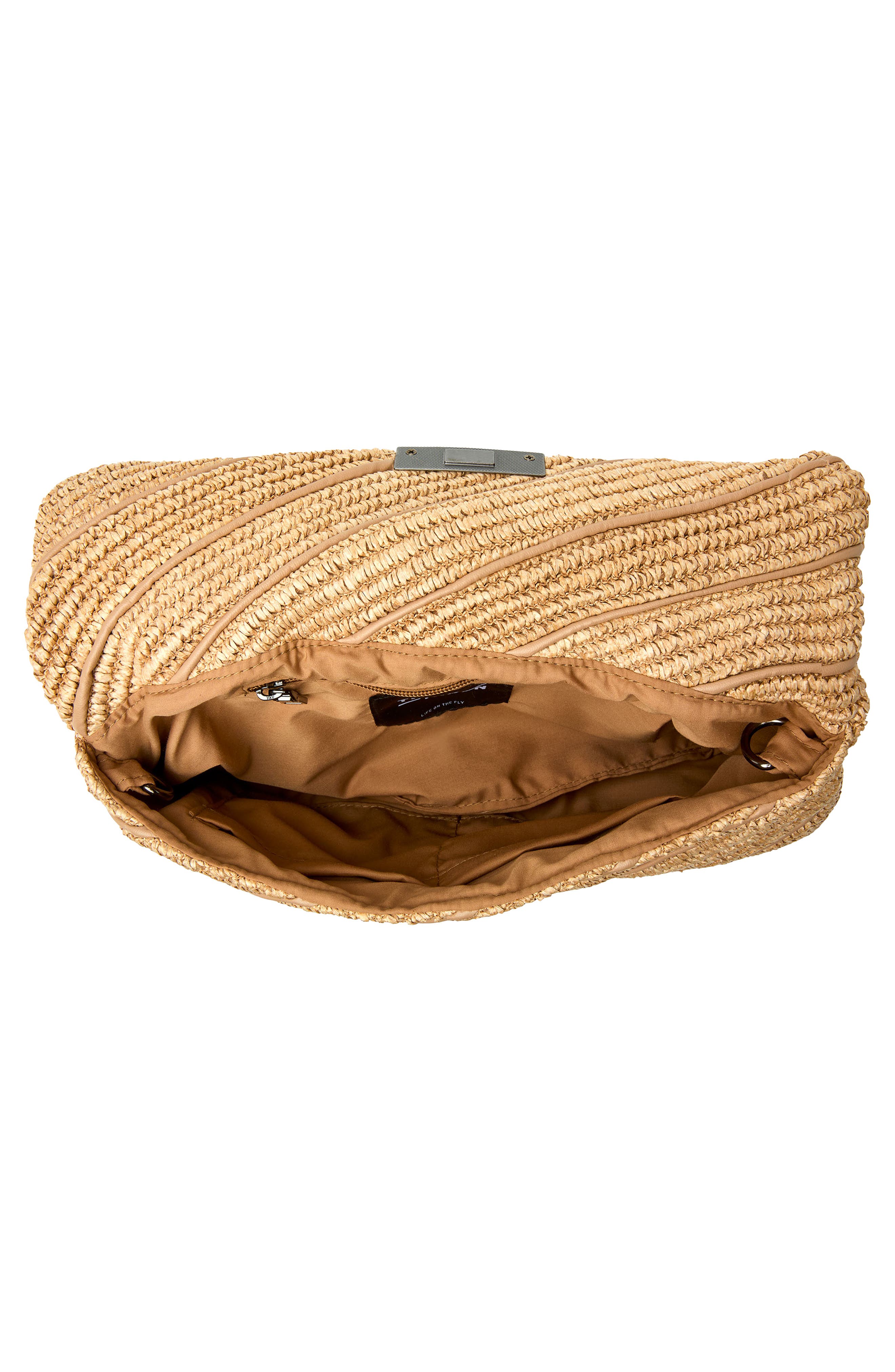 THINK ROYLN Embrace Clutch, Alternate, color, Beige/ Beige Luxe & Raffia