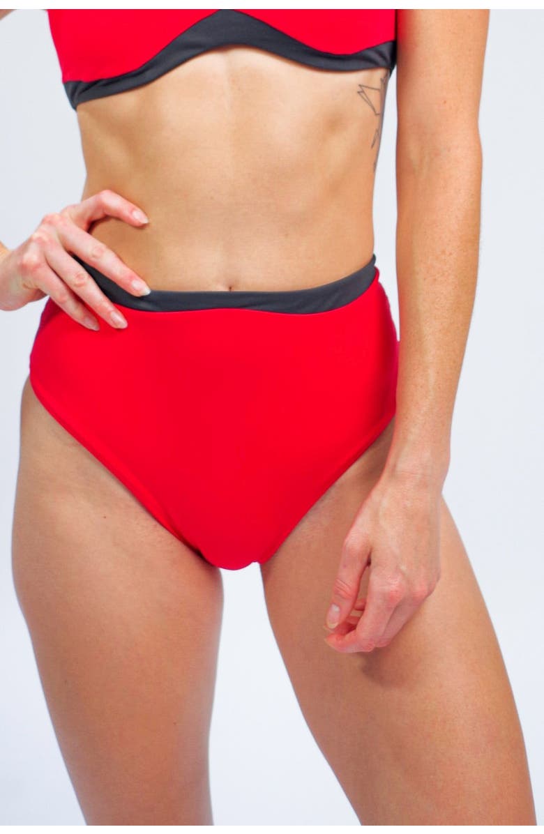 Mary Mercedes Rafaela Contouring Bikini Bottom, Main, color, Red