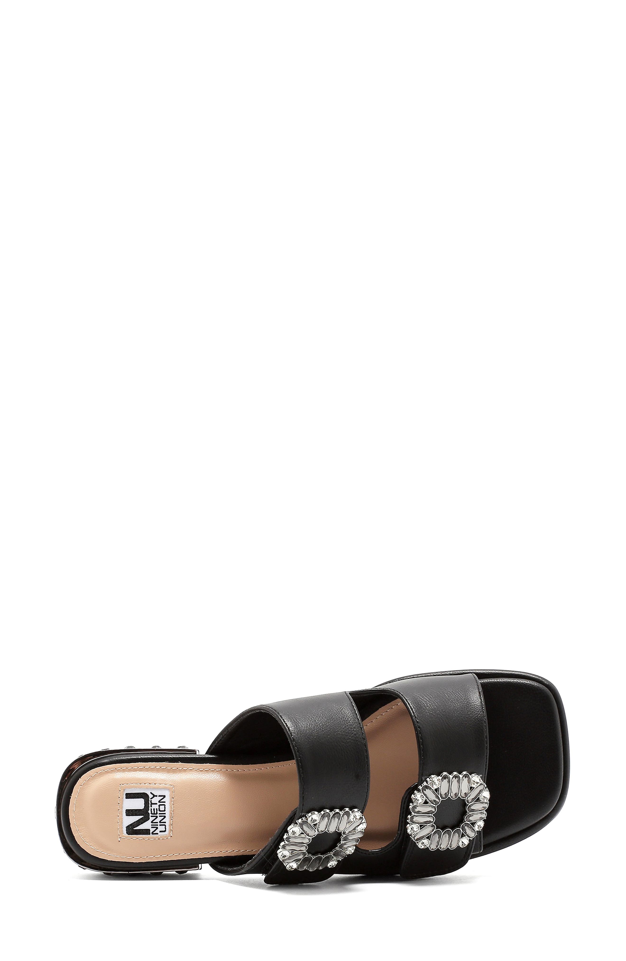 Resort Rhinestone Slide Sandal, Alternate, color, BLACK