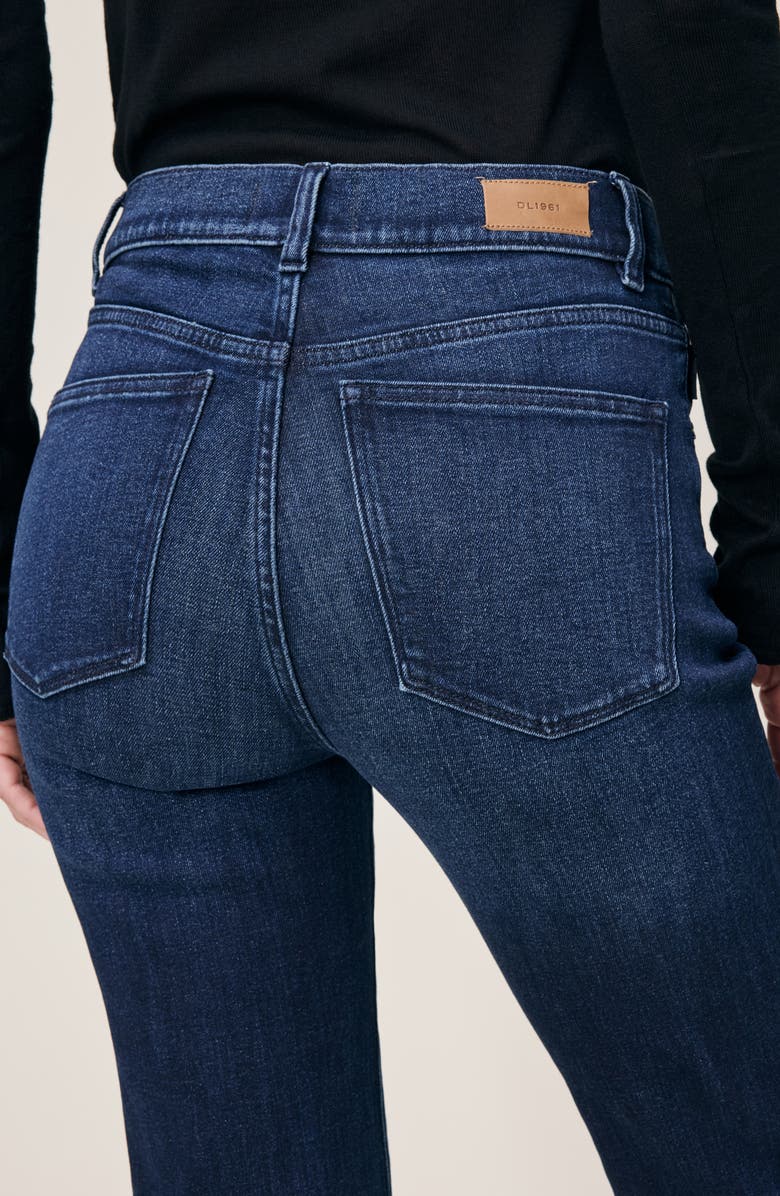 DL1961 Patti High Waist Straight Leg Jeans, Alternate, color, Blue Cave