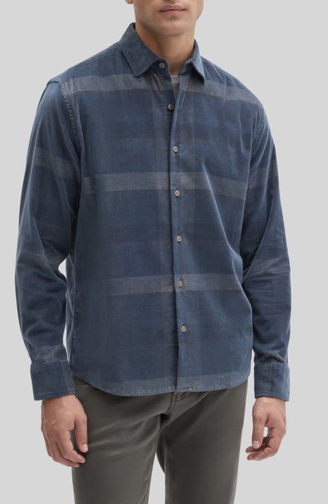 Daban Long Sleeve Stretch Cotton Button Up Shirt