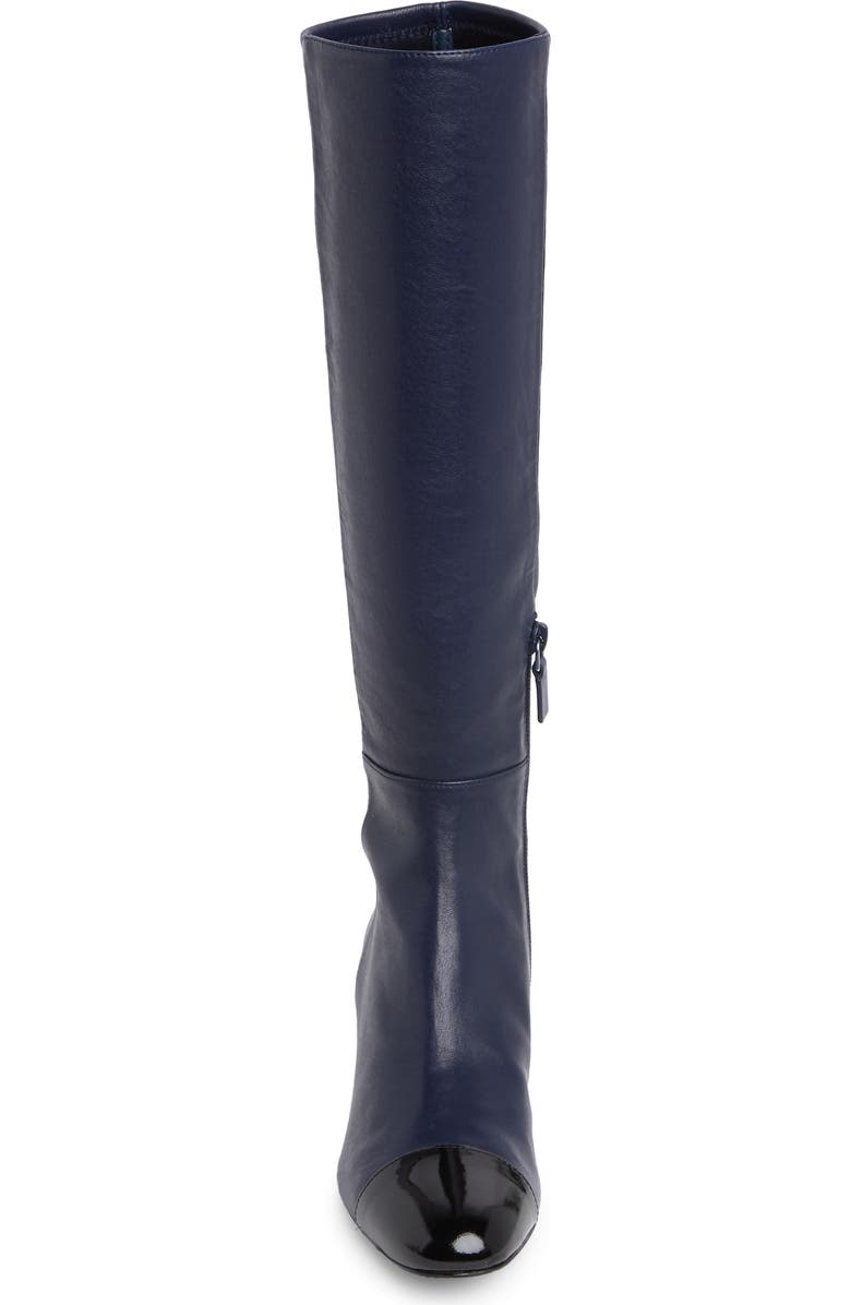 Stuart Weitzman Milla Knee High Boot, Alternate, color, Nice Blue/ Black