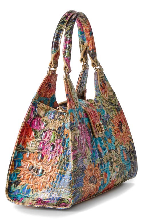 Brahmin Adrian Croc Embossed Leather Shoulder Bag