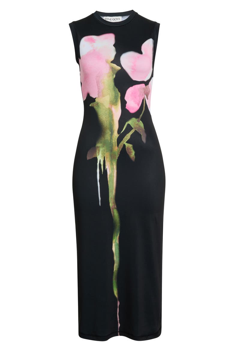 Floral Jersey Tank Dress, Alternate, color, MELTING FLOWERS