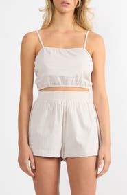 Viens Avec Moi Everyday Stripe Cotton Mini Top