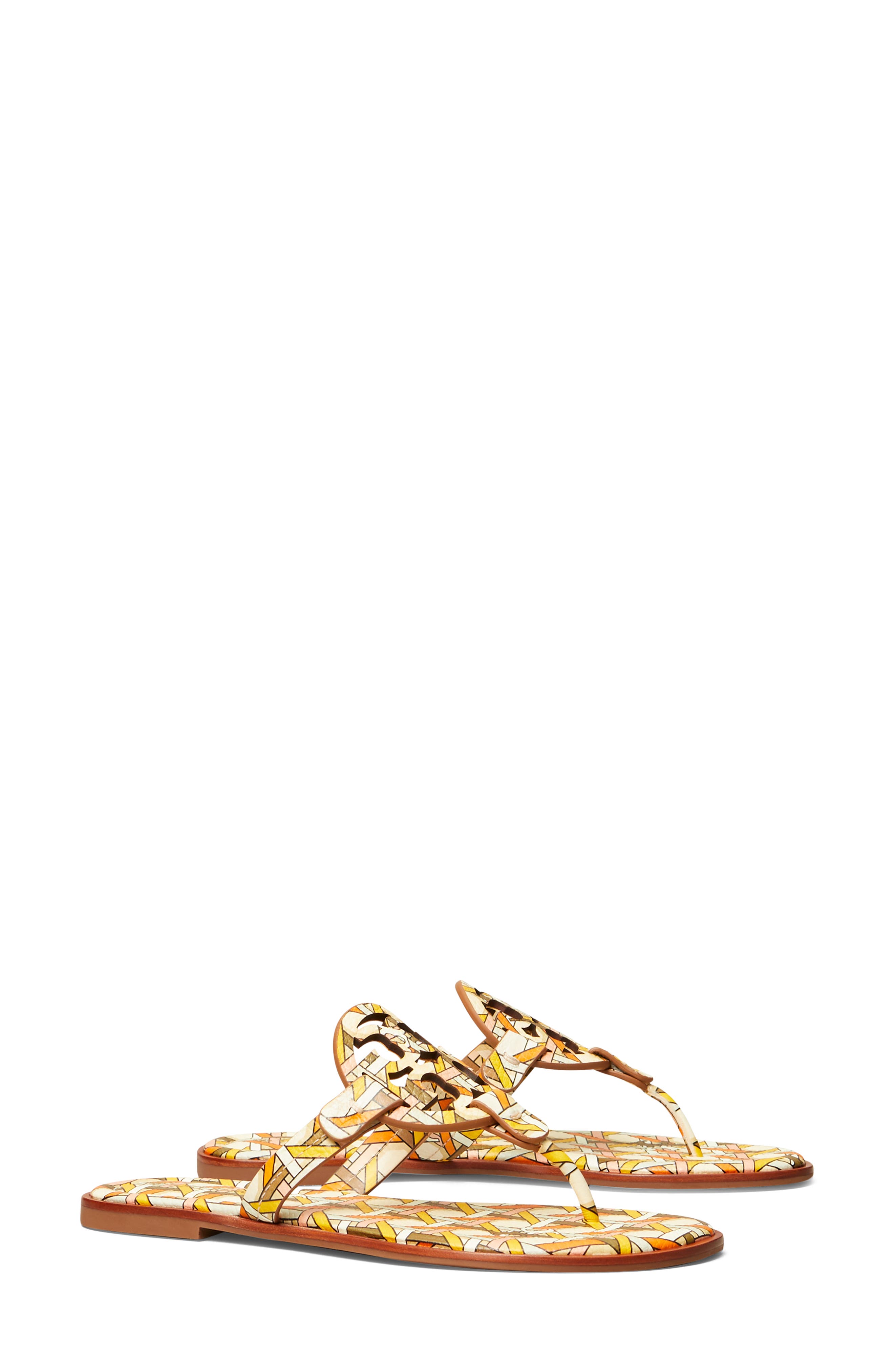 Miller Welt Sandal, Main, color, PINK CANING LOGO GEO COMBO