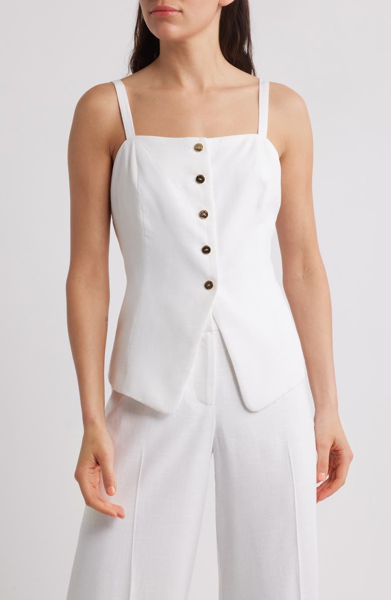 Tahari ASL Button-Up Tank, Main, color, 