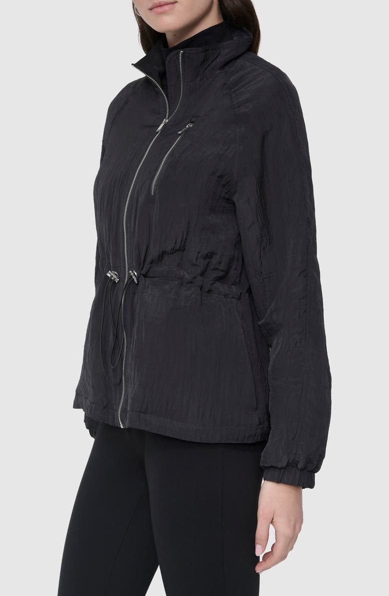 DKNY Crinkle Short Anorak, Alternate, color, 