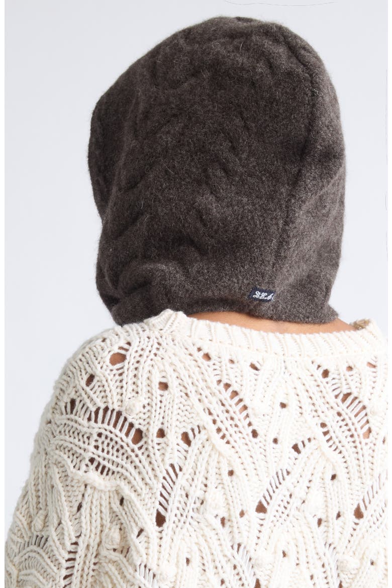 Allen Cable Knit Scarf Hat, Alternate, color, CHARCOAL