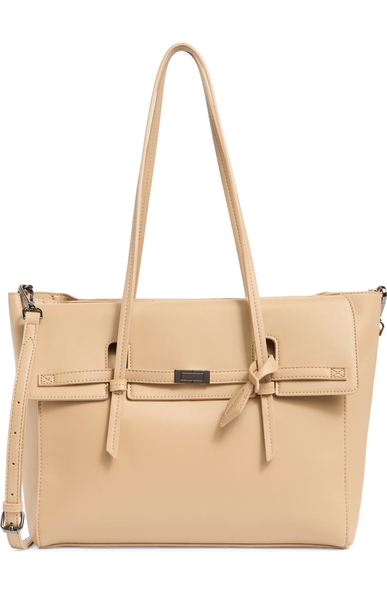 Steve Madden Reyden Belted Tote Bag, Main, color, Stone