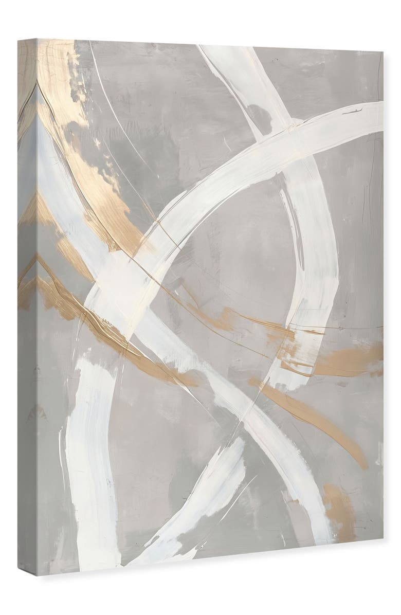 Wynwood Studio Silvered Spirals Canvas Wall Art, Alternate, color, Gold