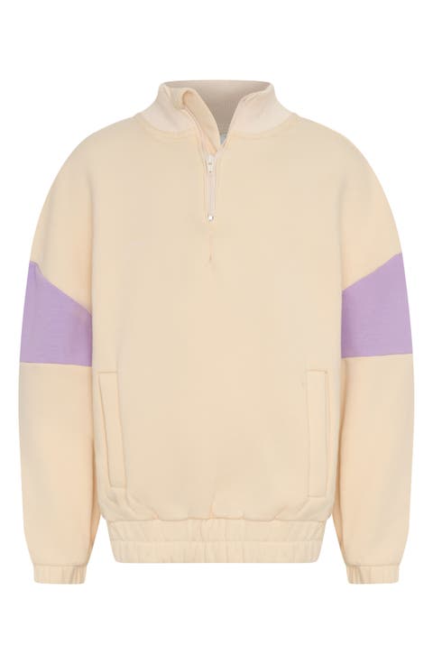 Kids' Half Zip Stretch Cotton Fleece Sweatshirt (Toddler & Little Kid)