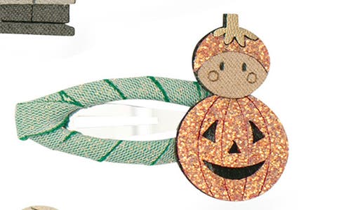 Mimi & Lula Kids' Pack Of 4 Monster Mini Clic Clacs Hair Clips In Gray