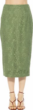 Alexia Admor Taye Lace Midi Pencil Skirt