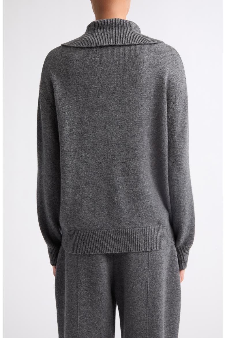 Denie Cashmere Turtleneck Cardigan, Alternate, color, GRAPHITE