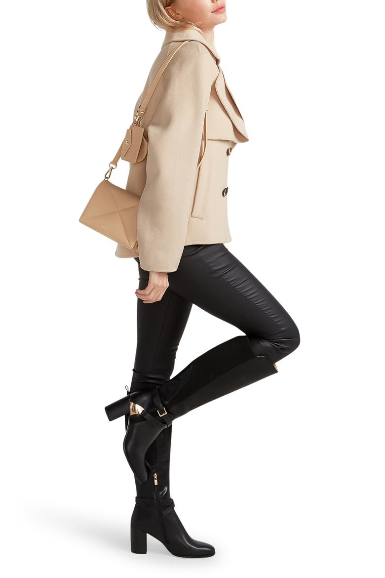 I'm Yours Wool Blend Peacoat, Alternate, color, PALE OAT
