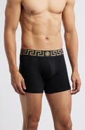 Versace 2-Pack Greca Border Stretch Cotton Boxer Briefs
