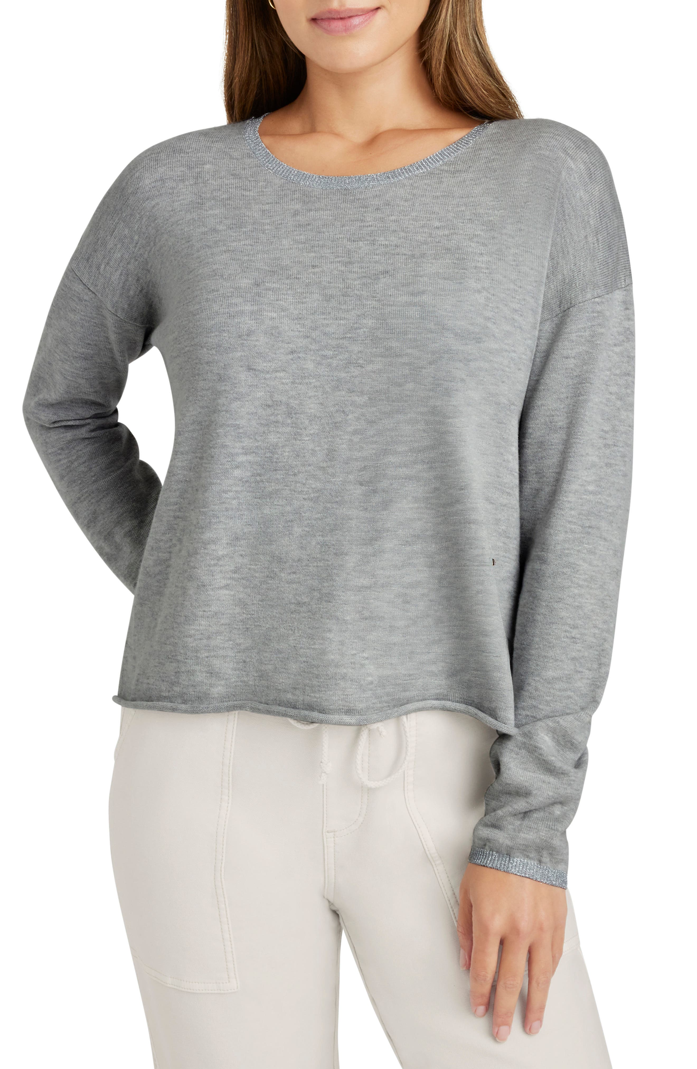 Darcy Metallic Detail Cotton Blend Sweater