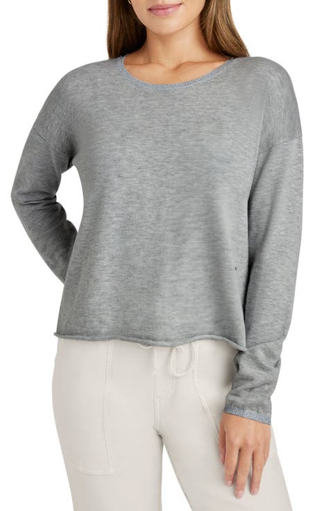 Darcy Metallic Detail Cotton Blend Sweater