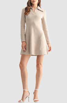Mila Mae Whip Stitch Polo Sweater Dress
