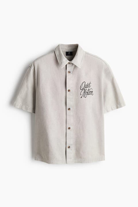 Relaxed-Fit Short-Sleeved Cotton Shirt