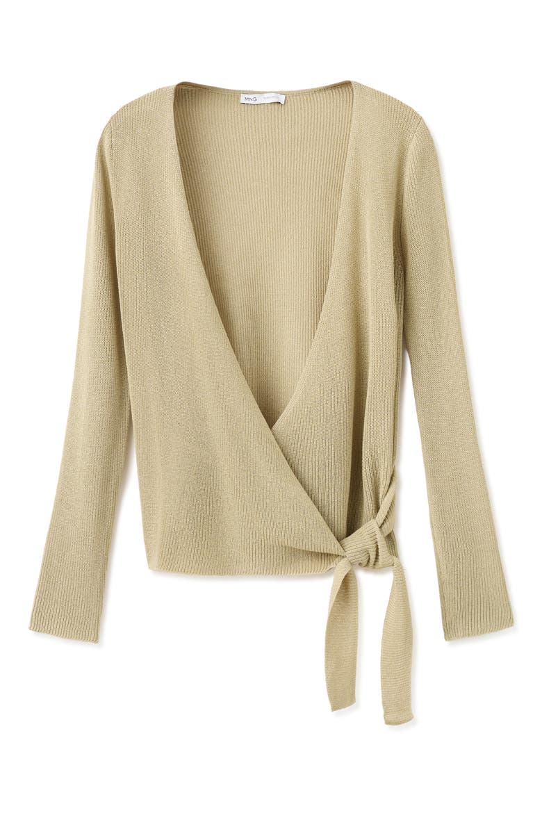 Side Tie Wrap Cardigan, Main, color, AQUA GREEN