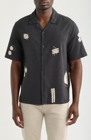 Wax London Didcot Applique Camp Shirt