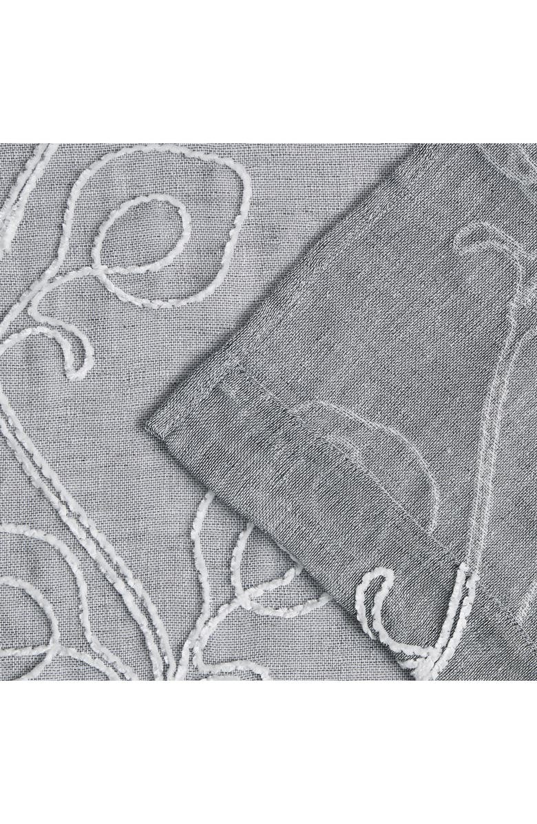 DAINTY HOME Stella Set of 2 Sheer Panel Curtains, Alternate, color, Silver