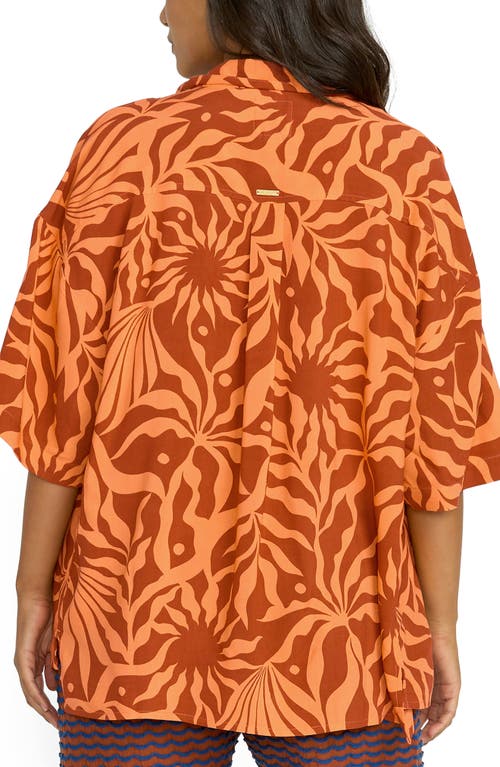Billabong Beach Side Print Oversize Camp Shirt