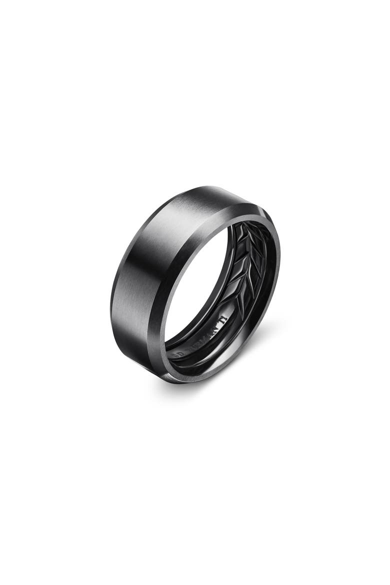 Beveled Titanium Band, Alternate, color, BLACK TITANIUM