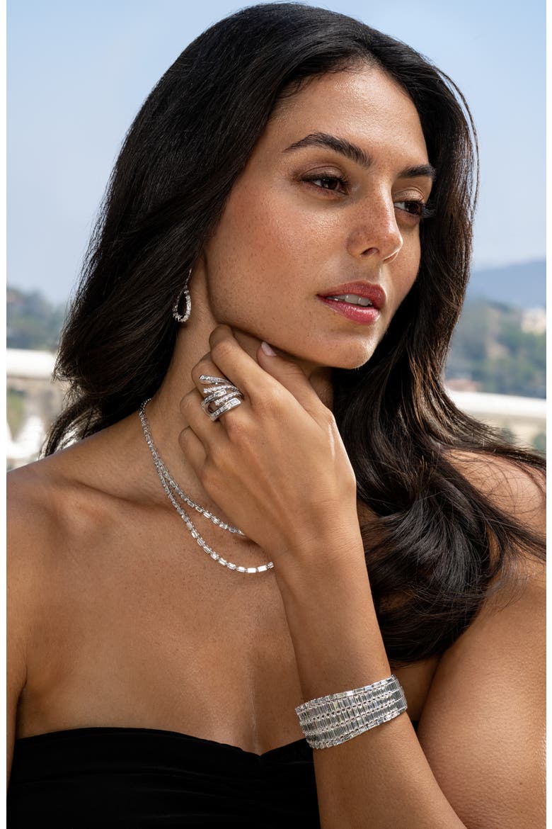 18K Gold Diamond Bracelet (Online Trunk Show), Alternate, color, 18KW