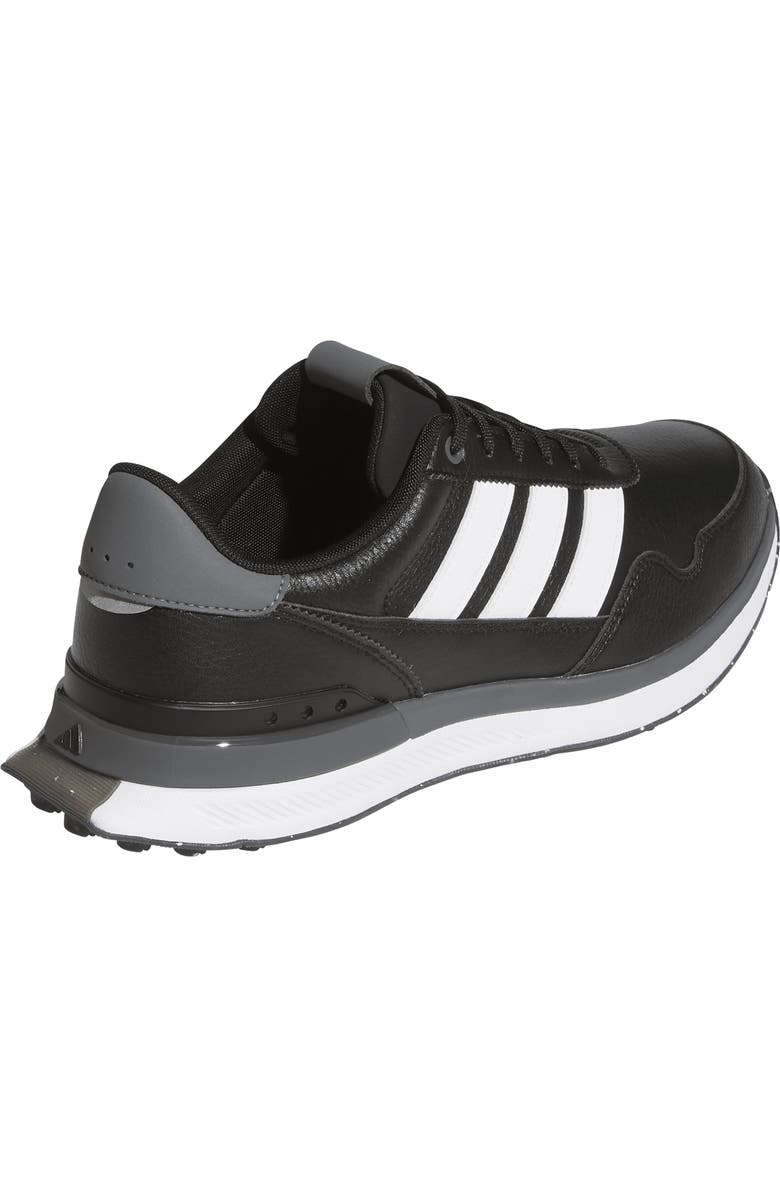 adidas Gender Inclusive S2G 26 Leather Waterproof Spikeless Golf Shoe, Alternate, color, Core Black/ White/ Grey Four