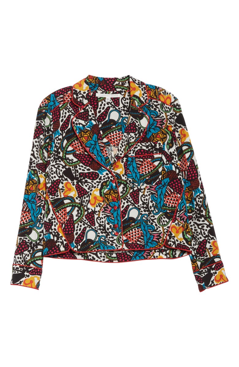 Veronica Beard Penelope Pajama Shirt, Alternate, color,