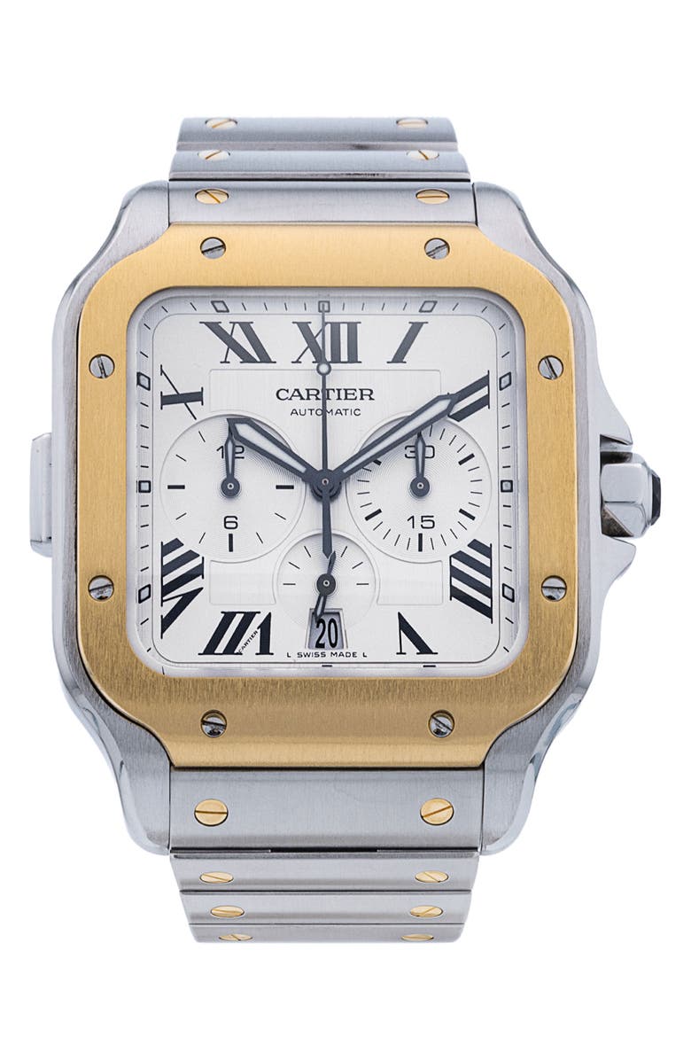 Watchfinder & Co. Cartier Preowned 2021 Santos de Cartier Automatic Bracelet Watch, 43mm, Main, color, 