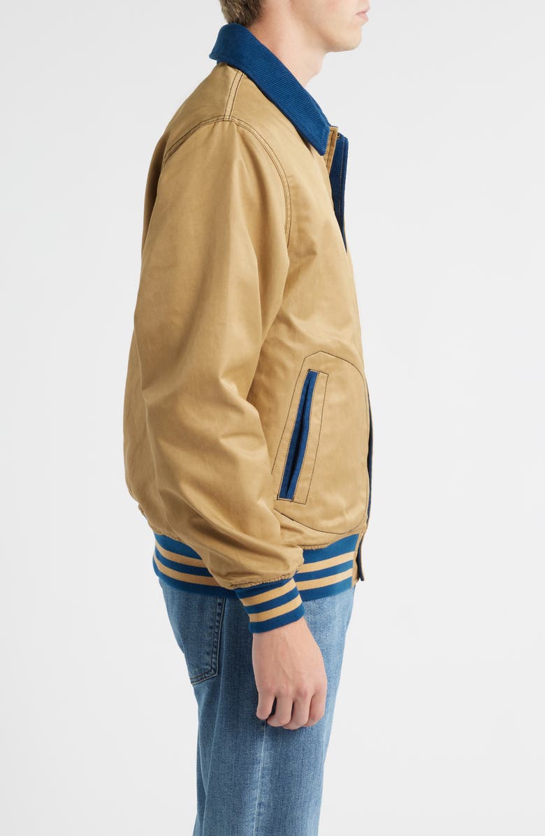 Schott NYC Reversible 'Baseball' Jacket, Alternate, color, Khaki